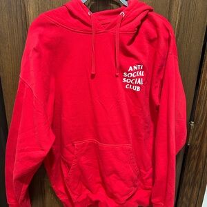Anti Social Social Club Red Sweater Vibrant Pullover